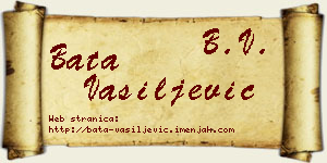 Bata Vasiljević vizit kartica